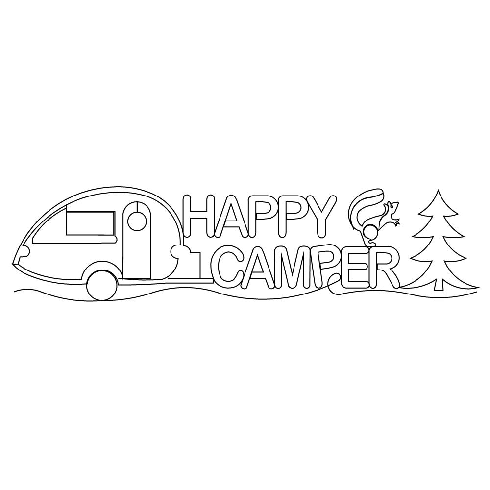 happy camper border 001 Digital Pattern | Sweet Dreams Quilt Studio
